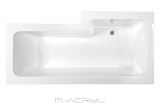 M-Acryl Linea asszimetrikus Akril Kád 150x70/85 + láb