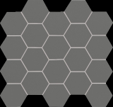 Tubadzin ALL IN WHITE szürke hexagon mozaik 306X282