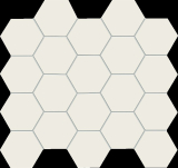 Tubadzin ALL IN WHITE fehér hexagon mozaik 306X282